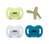 Suavinex, Set of 4 All Silicone Dummies for Babies 6/18 Months, with SX Pro