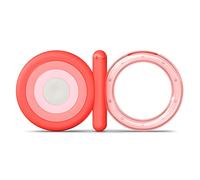 Suavinex, Silicone Teether for Babies +4 Months Cooling Teether Flexible Lightweight Teething Ring Butterfly Design Pink