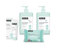Suavinex Suavinex Cosmetics Pack Large Format Gel Shampoo 750 ml + Moisturising Lotion 750 ml + Nappy Cream 75 ml + Wipes Pack 25 Pieces