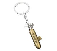Sub - 3D Nautical Model Charm Hanging Decoration Gift Retro Ocean Style Pendant Collectible Metal Ornament Pocket Souvenir | Burea Souvenir, Multicolored, ancient red