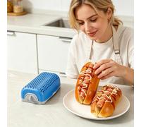 Sub Bread Pan, Baking Bun Pans, 2.56inch Dishwasher Safe Bakeware with Non-Stick Coating, Perforated Baguette Mold for Professional Crust, Bread Tray, Heavy Duty Oven Rack for Home Restaurant Kitchen