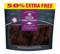 Sub future Doggie Delights Mixed Dog Treats -Mini Whirls, Duck Jerky, Jerky & Sweet Potato Wraps - Grain-Free, High Protein, No Artificial Additives (540g, Duck jerky fillets)