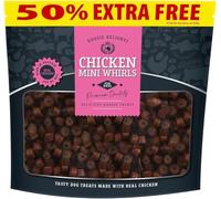 Sub future Doggie Delights Mixed Dog Treats -Mini Whirls, Duck Jerky, Jerky & Sweet Potato Wraps - Grain-Free, High Protein, No Artificial Additives (375g, Chicken Mini Whirls)