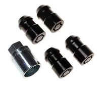 24137SUB Wheel Lock Nuts Black SUB M12 x 1,5, cone seat, total length 37,0 mm, Hex size 19mm, Key diameter 27,7 mm