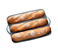 Sub Roll Baking Pan - Silicone French Bread Pan for Baking Rolls and Loaves | 24x34.5cm Non-Stick Bakeware Tray Mould for Cakes, Pies, Artisan Breads | Professional Bread Bakings Forms