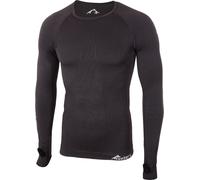 SUB ZERO Mens Factor 1 Plus Lightweight Stretchable Thermal Insulating Moisture Managaement Base Layer Long Sleeve Round Neck (UK, Alpha, L, Regular, Regular, Black)