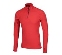 SUB ZERO Mens Factor 2 Insulating Winter Mid Layer Thermal Underwear Zip Neck Turtle Long Sleeve Top (Red, Large)