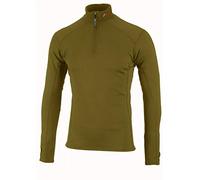 SUB ZERO Mens Factor 2 Insulating Winter Mid Layer Thermal Underwear Zip Neck Turtle Long Sleeve Top (Khaki, Small)