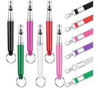 SUBANG 6 Pack Dog Whistle with Lanyard Stop Neighbors Dog from Barking Adjustable Ultrasonic Silent Dog Whistles Professional Dog Training Whistle for Dog Daily Training