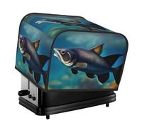 Subaquatic Catfish Print 4-Slice Toaster Cover Dustproof Waterproof Appliance Protector Home Kitchen Decor