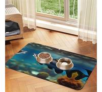Subaquatic Catfishprint Pet Absorbent Leather Tablecloth,Wipe Clean Quick Dry,Food Mat For Small Animals