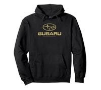 Subaru Distressed Star Logo in Yellow Car Company Pullover Hoodie