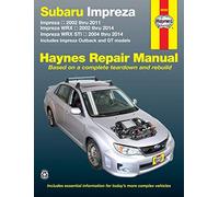 Haynes – Subaru Impreza Repair Manual – Impreza 2002–2011; WRX 2002–2014; WRX STI 2004–2014