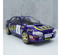 MODELLINO IN SCALA COMPATIBILE SUBARU IMPREZA 555 WRC N.4 RALLY TOUR DE CORSE 1995 MCRAE/RINGER 1:24 IXO MODEL 24RAL028B