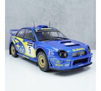 Subaru Impreza WRC #5 Burns 1:24 IXO Blue Rally Diecast Model Car Stand 1/24