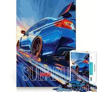 Subaru WRX Poster 1000 Piece Jigsaw Puzzles for Adults Sharp Logic Toy Home Leisure Tight Cut Heartfelt Gift 38x26cm