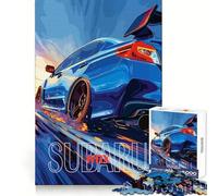 Subaru WRX Poster 1000 Pieces Jigsaws Adults Puzzles Gifts Brain Workout Toy Relaxed Mind Art Assembly Memorable Gift 38x52cm