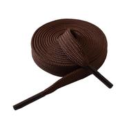 SUBAUM 2 PAIRS 10mm Wide Flat Shoe Laces for Trainers,Durable Thick Replacement Shoelaces for Sneakers Boots Athletic Casual Running Shoes,Strong Brown Kids Laces-60cm