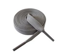 SUBAUM 2 PAIRS 10mm Wide Flat Shoe Laces for Trainers,Durable Thick Replacement Shoelaces for Sneakers Boots Running Athletic School Shoes,Strong Grey Laces-140cm