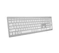 SUBBLIM Pure Wireless Bluetooth Extended Keyboard, for Computer, Laptop, Ultra Slim, Spanish Keyboard, Compatible with Android/iOS/Mac OS/Windows, Silver