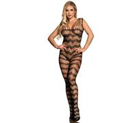 Subblime Black Fishnet Strappy Shoulder Bodystocking, One Size, Size Unique size, Poids 0.100 Kg, Color Black