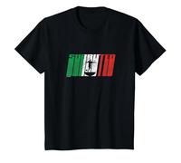 Subbuteo Italy Flag Kick T-Shirt, Youth, Black, 2T