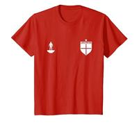 Subbuteo Kit with White Logo T-Shirt, Youth, Red, Large