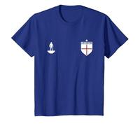 Subbuteo Kit with White Logo T-Shirt, Youth, Royal Blue, X-Small