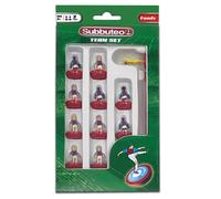 Subbuteo Team Set Blue Black Red White Stripe Kit England Players Table Football