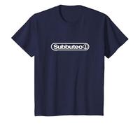 Subbuteo White Logo T-Shirt, Youth, Navy Blue, Small