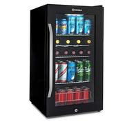 Subcold Ace90 LED Touch Control Beer Fridge With Glass Door | Premium Drinks & Wine Fridge | Black Alu Handle, Auto Defrost, Lockable | 91 Cans | Ideal for Home Bar Undercounter