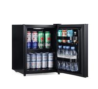 Subcold Cave35 Table Top Mini Fridge, 34L Net, 39 Cans, Beer Fridge, Black | Small Solid Door Drinks Cooler for Bedroom, Office or Gaming Room, 0-8°C, Manual Defrost, LED, Reversible Door