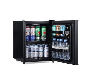 Subcold Cave35 Table Top Mini Fridge, 34L Net, 39 Cans, Beer Fridge, Black | Small Solid Door Drinks Cooler for Bedroom, Office or Gaming Room, 0-8°C, Manual Defrost, LED, Reversible Door