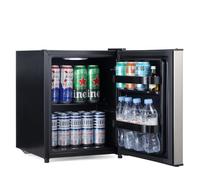 Subcold Cave35 Table Top Mini Fridge, 34L Net, 39 Cans, Stainless Steel | Stainless Steel Door Small Drinks Cooler for Bedroom, Office or Gaming Room, 0-8°C, LED Light, Reversible Door