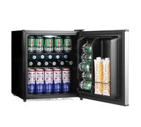 Subcold Cave50 LED Stainless Steel Door Drinks Fridge for Wine & Beer | Mini Chiller with Can Dispenser | 44 Cans