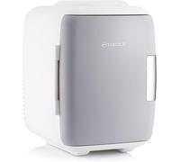 Subcold Classic4 Mini Fridge - Cooler & Warmer | 4 Litre/6 Cans | AC+USB | Portable Small Fridge for Skincare, Bedroom, Dorm, Car, Travel (White/Grey New)