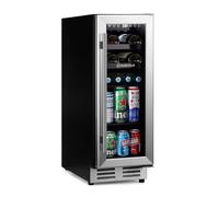 Subcold Integra30 Built-In 2in1 Beer & Wine Fridge - Integrated Undercounter Beverage & Wine Cooler, 3-18°C Compressor Cooling, LED Light, Quiet Operation, Frost-Free Ventilation - Stainless Steel