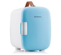 Subcold Pro4 Luxury Mini Fridge Cooler | 4 Litre / 6 Cans | AC and Exclusive USB Power Option | Portable Small Fridge for the Office, Bedroom, Car, Travel, Skincare & Cosmetics (Blue)