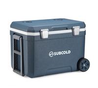 Subcold MOBI Wheeled Cooler Box - Insulated Cool Box on Wheels with Handles and Drain | Ice Cooler for Travel, Car, Camping & Outdoor | Stays Cool for Days | PU Foam Insulation (Blue) (45L)