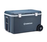Subcold MOBI70 Wheeled Cooler Box - Large Insulated 70L Cool Box on Wheels with Handles and Drain | Ice Cooler for Travel, Car, Camping & Outdoor | Stays Cool for Days | PU Foam Insulation (Blue)