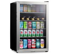 Subcold Super115 LED - Under-Counter Fridge | 115L Beer, Wine & Drinks Fridge | LED Light + Lock and Key | Energy Efficient (Stainless Steel, 115L)