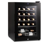 Subcold Viva20 LED - Table-Top Wine Fridge Black | 3-18°C | 20 Bottle Capacity | 57L Counter-Top Cooler | LED + Lock & Key | Glass Door Drinks Cellar | Single-Zone
