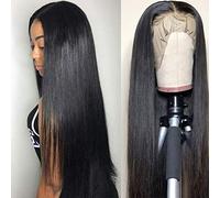 Subella Lace Front Wig Human Hair Pre Plucked with Baby Hair Bleached Knots 12A 180% Density Brazilian Straight Lace Front Human Hair Wigs for Black Women (16 Inch)