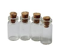 Suberde 10pcs Cute Mini Clear Cork Stopper Glass Vials Jars Containers Wishing Bottles