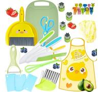 SuBeriYi 31 Pcs Montessori Kitchen Toys for Toddlers, Kids Kitchen Tools