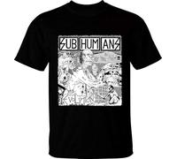 Subhumans Evolution Men T-Shirt Citizen Fish Culture Shock Anarcho Punk(3X-Large)