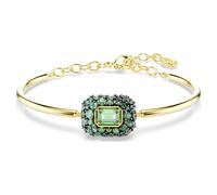 Sublima bangle, Octagon cut, Green, 18K gold finish