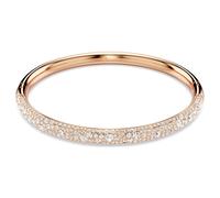 Sublima bangle, Snow pavé, White, 18K rose gold finish