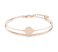 Sublima bangle, White, 18K rose gold finish