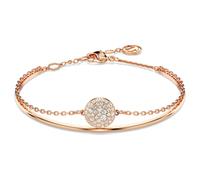 Sublima bangle, White, Rose gold-tone plated